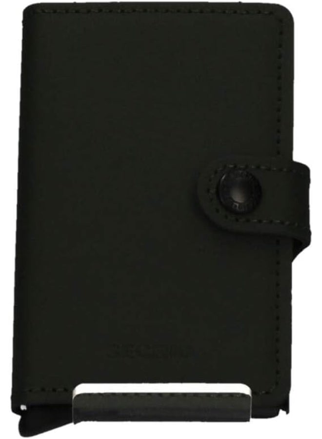 Secrid Mini Wallet Matte Leather With Rfid Safe Card Case (Matte Green Black), Matte Green Black, Matte - Image 1